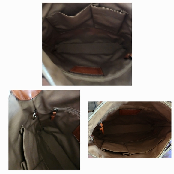 COACH Signature Brown/tan Jacquard Canvas and Patent Leather Zip Tote - Picture 16 of 16